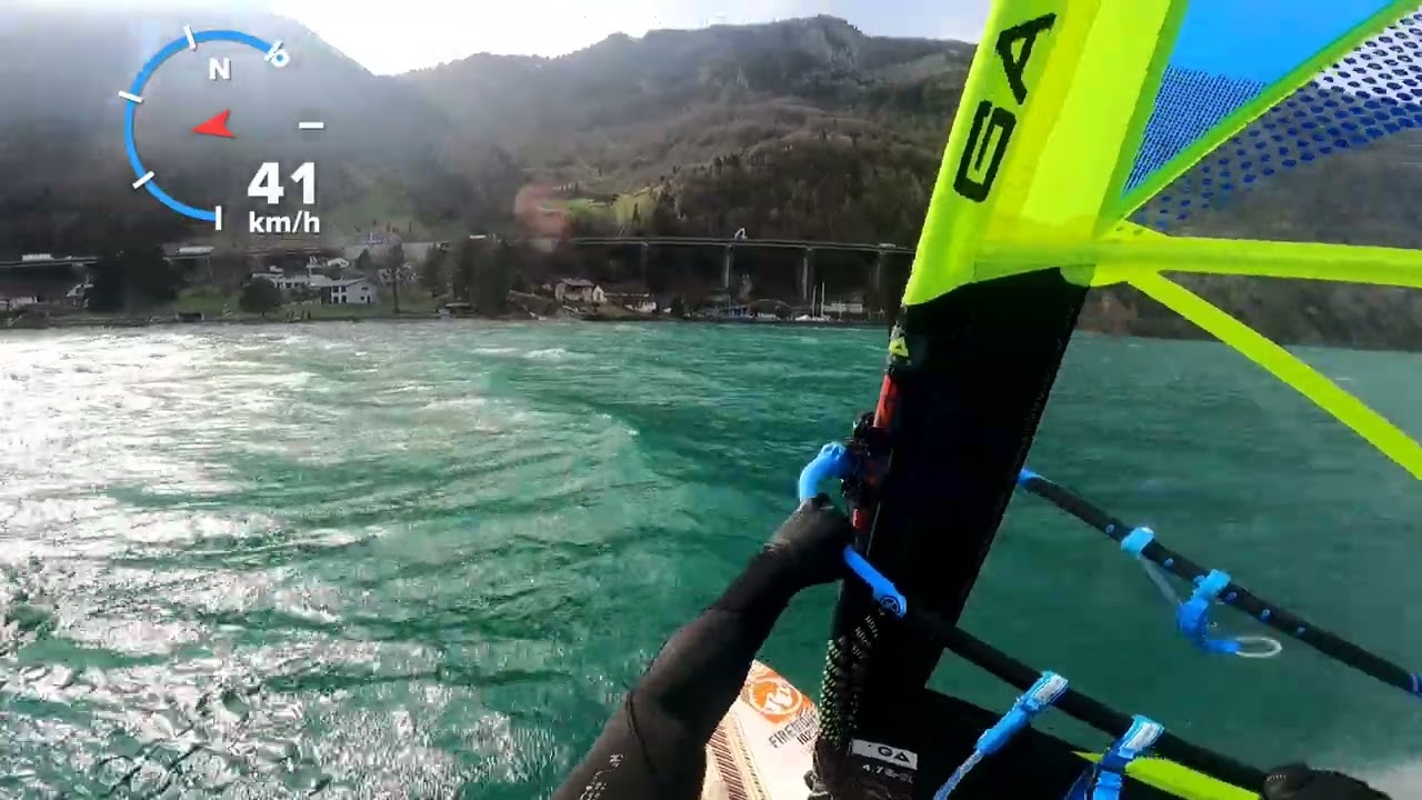 21. März 2025 Urnersee Schweiz Föhnsturm Windsurfing