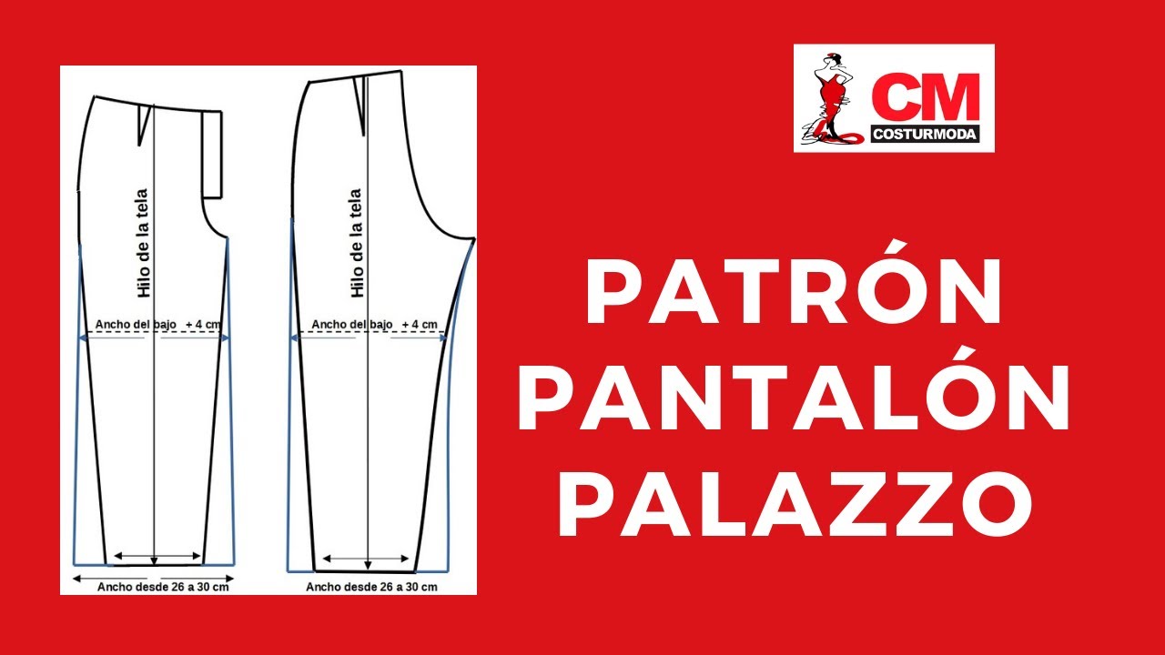 ◼️C&oacute;mo HACER el PATR&Oacute;N del PANTAL&Oacute;N PALAZZO 📐✏️