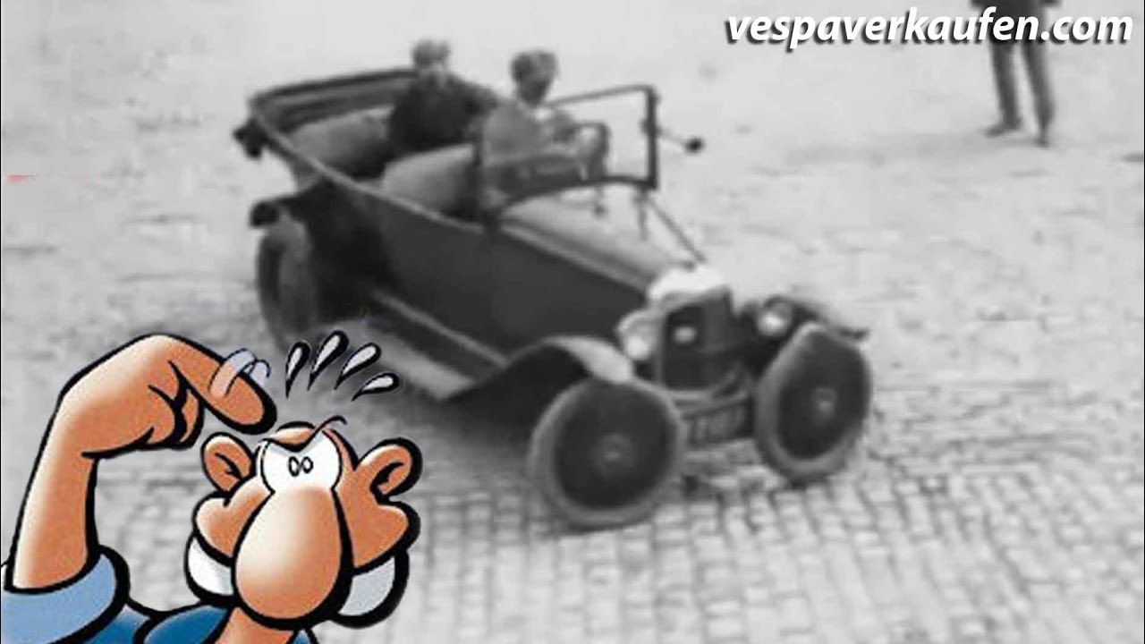 Auto einparken damals - Parkplatzproblem gel&ouml;st vor &uuml;ber 80 Jahren