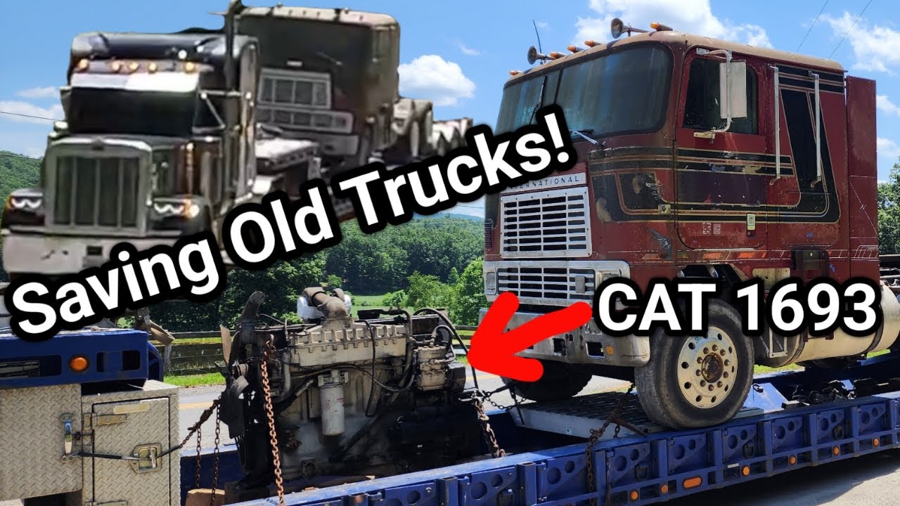 Saving Gentry's Cabovers!   Air Force Cabover & Johnny Cash Parts.  1693 CAT And International 9670.