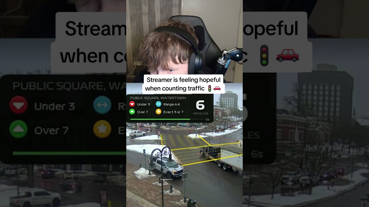 streamer feels hopeful when counting traffic 🚗🚦 #kick #streamer #kickstreaming #cctv #trafficgame