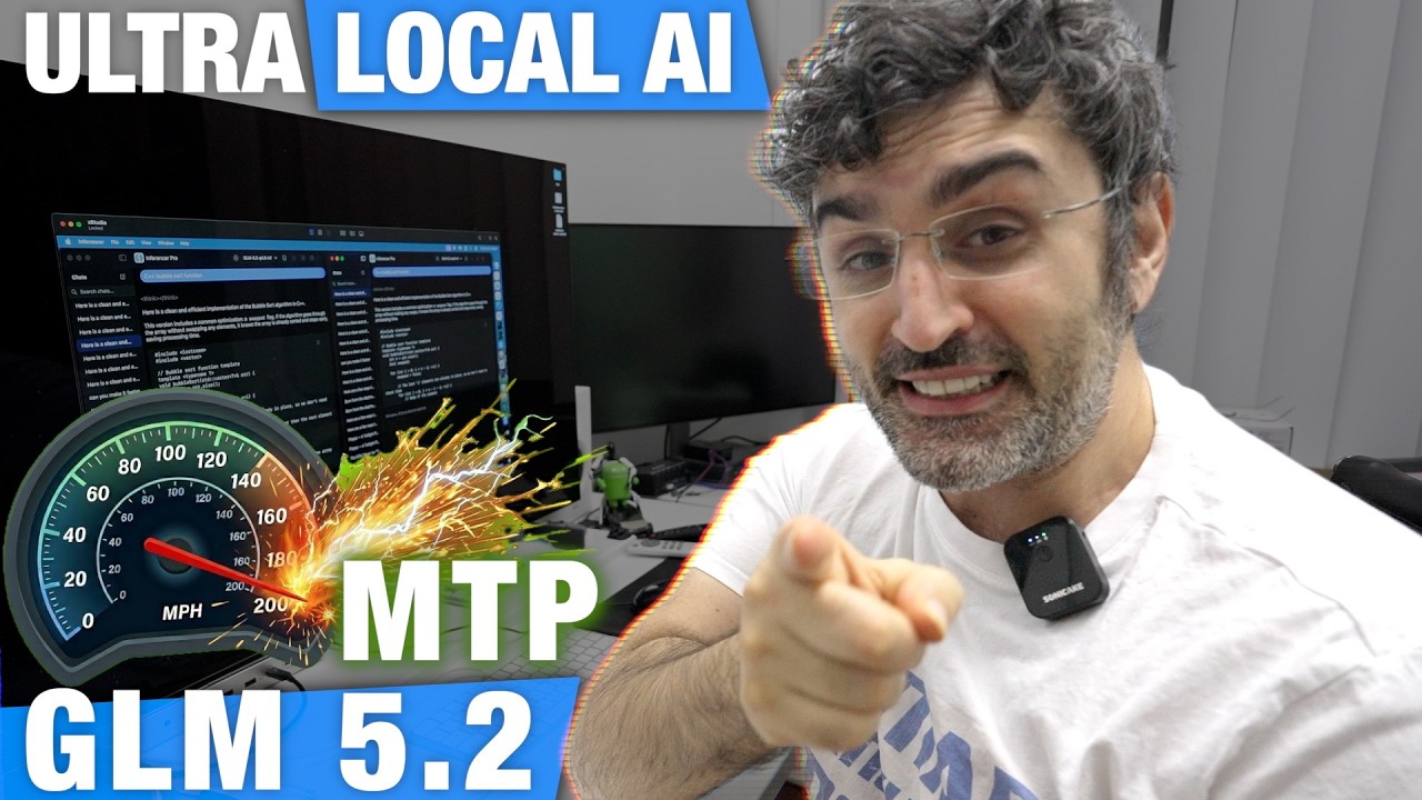 How much FASTER is GLM 5.2 with MTP 💪 | Local AI TEST