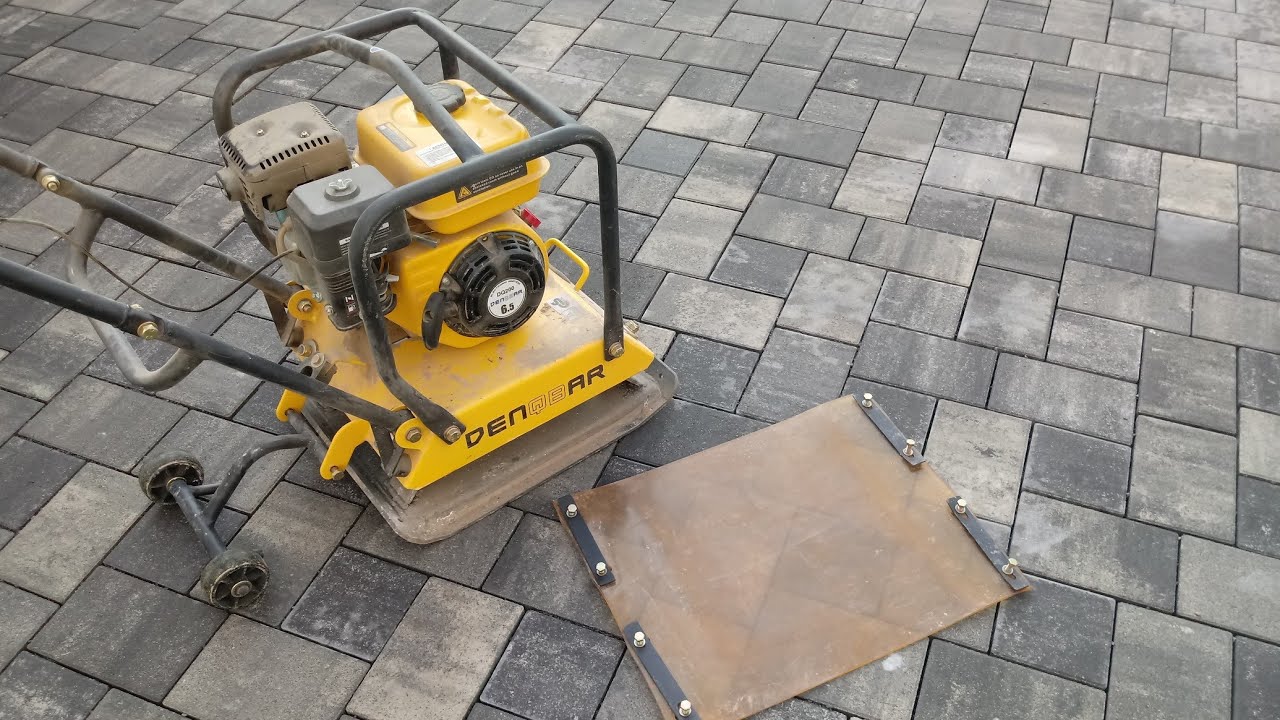 Pflaster abrütteln/befestigen - Tipps Tricks Betonpflaster 