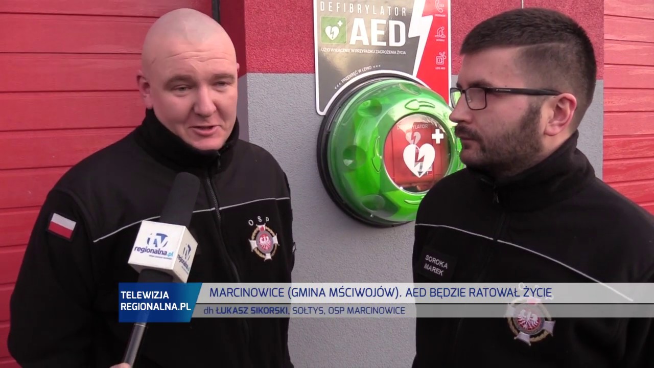 MARCINOWICE. AED przy OSP dla ratowania życia