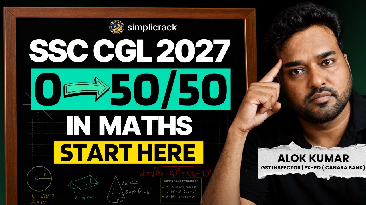 SSC CGL 2027: Complete Maths Preparation Roadmap for Beginners I Simplicrack