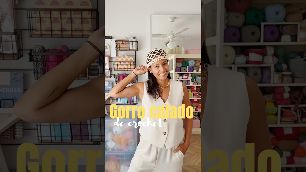 Gorro calado de crochet viral | Tejer en espa&ntilde;ol