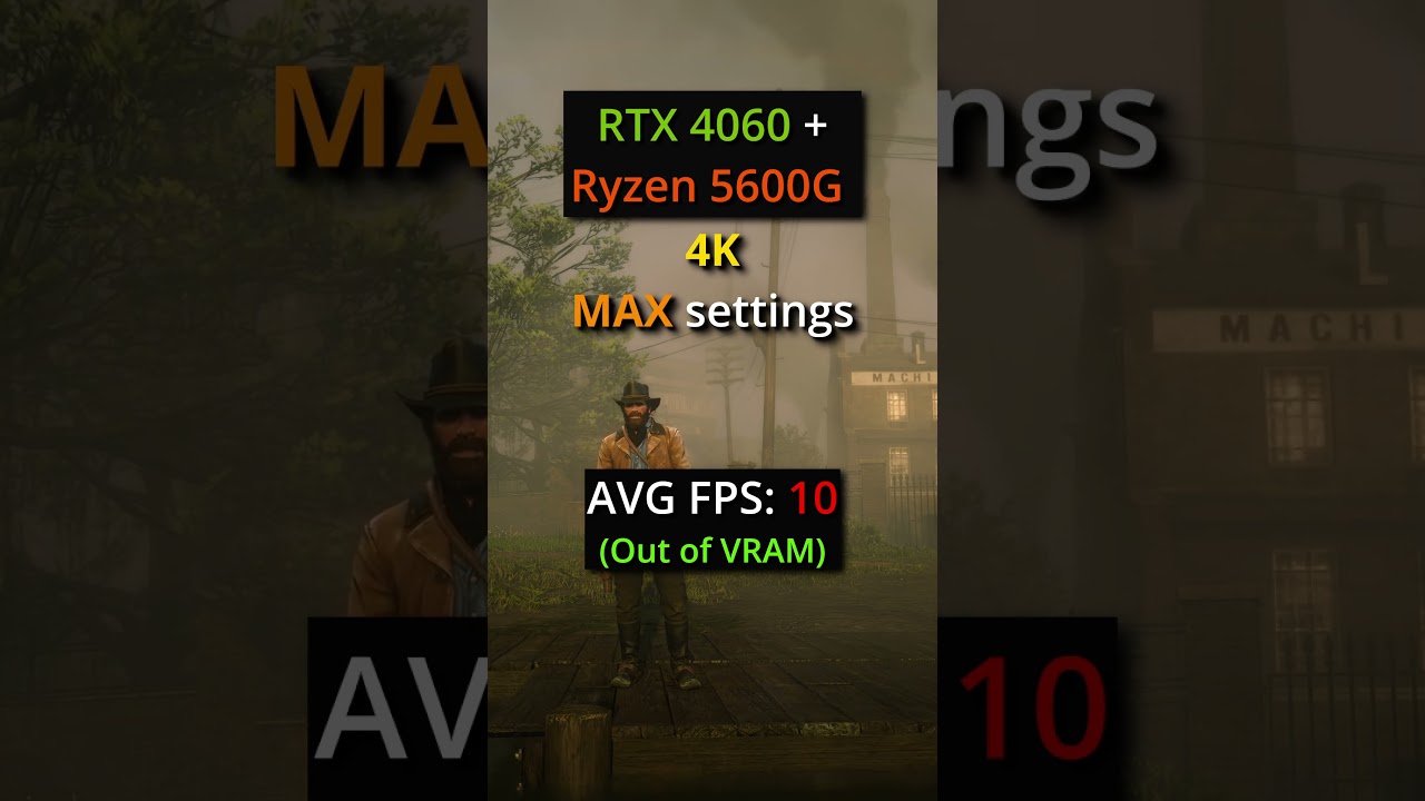 Red Dead Redemption 2 | MAX vs Optimized | 4K - RTX 4060 + 5600G FPS Test! #reddeadredemption2