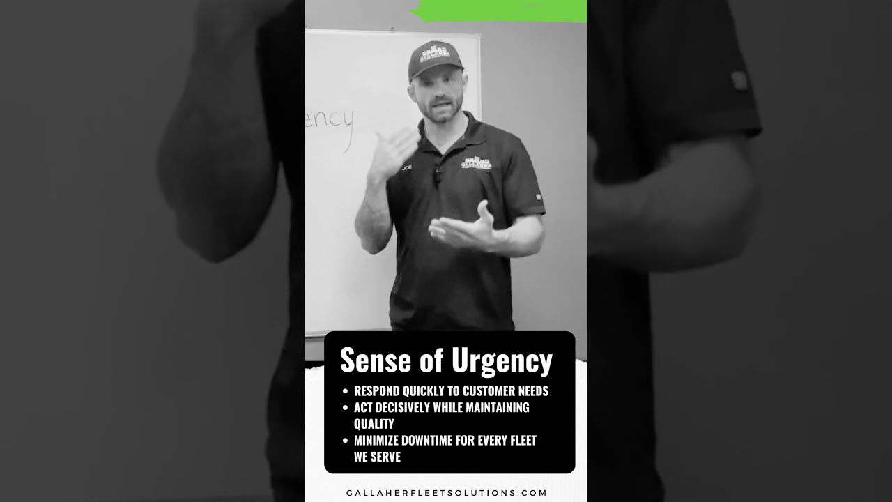 Sense Urgency | Core principle | Gallaher Fleet Solutions  #coreprinciples #companyculture