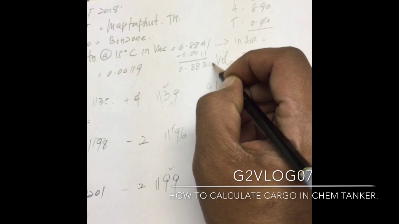 #G2VLOG07a, How to calculation chemical cargo with Volume Corr Factor (  English Version )