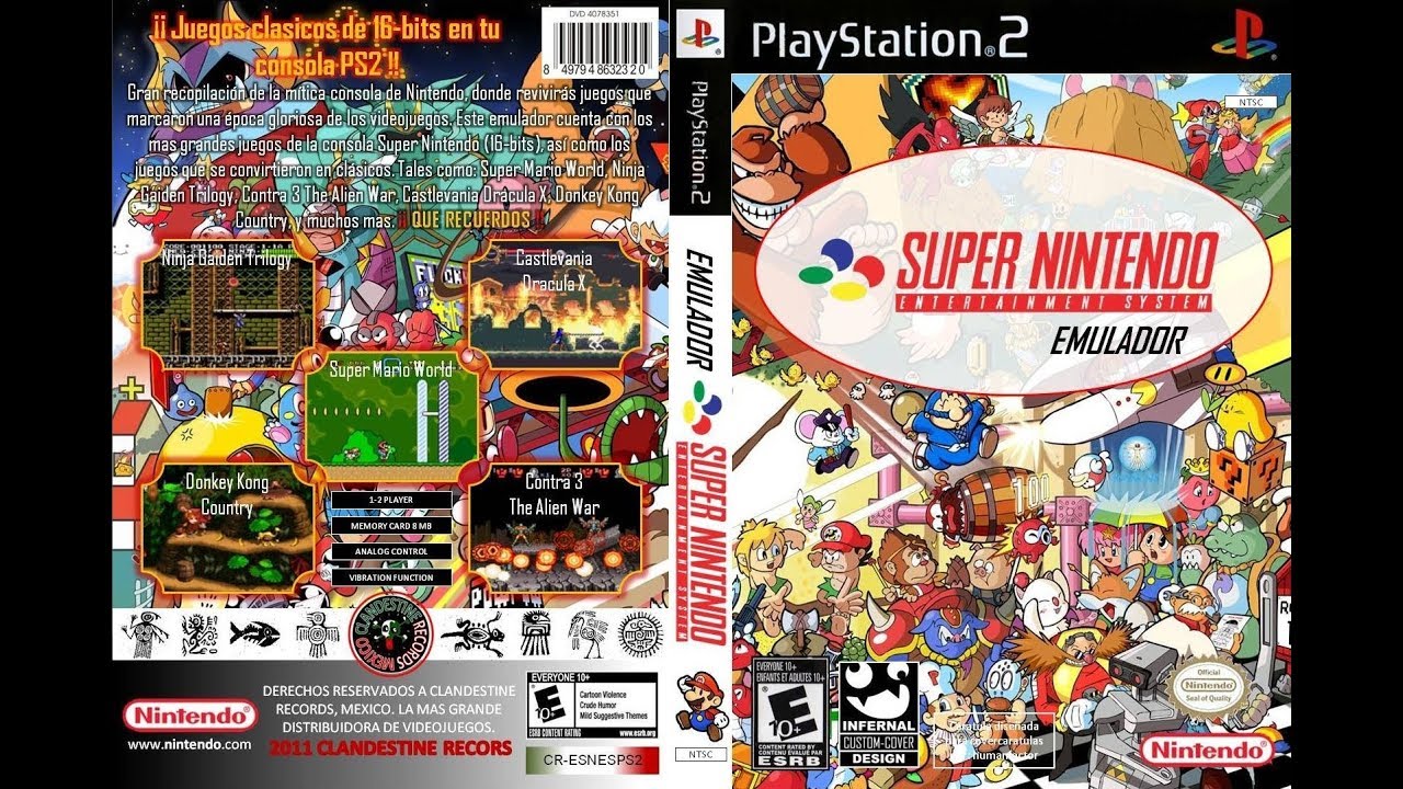 SNES - Emulador Super Nintendo - PS2 + ROMS