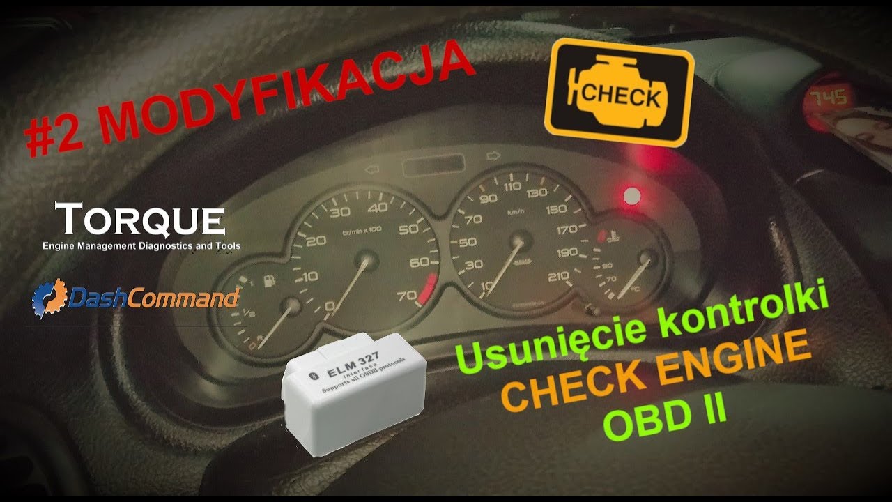 #2 MODYFIKACJA - Jak usunąć CHECK ENGINE smartfonem? Interfejs OBD II ELM327 z allegro *Peugeot 206