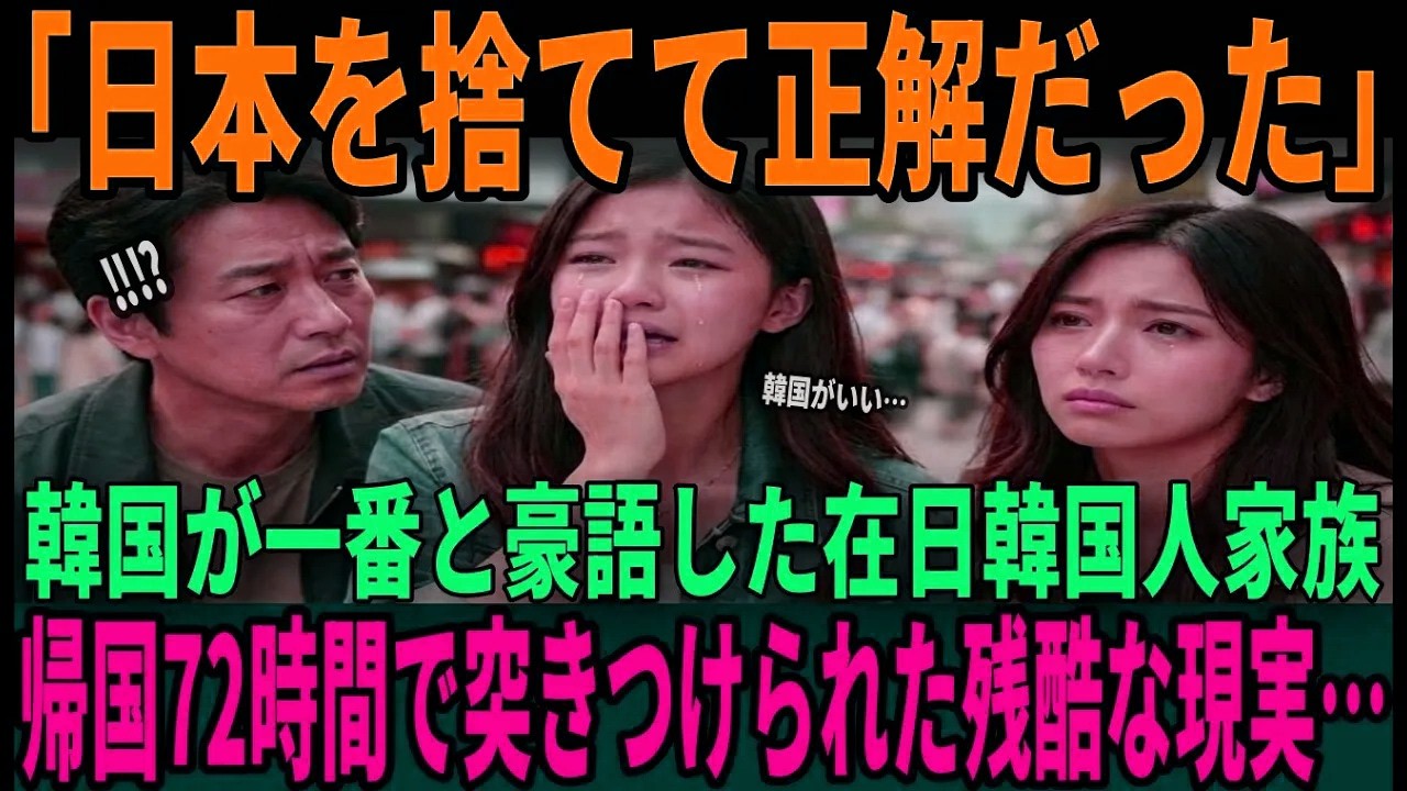 【海外の反応】「日本より韓国が上に決まってる！」在日韓国人が\