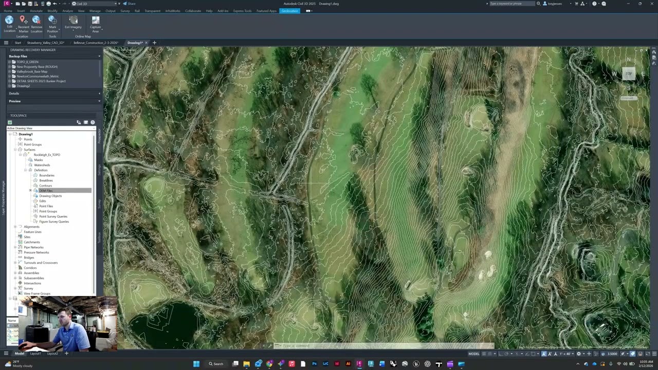 Import DEM Data to Civil3D