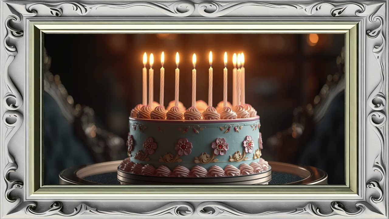 Beautiful Birthday Cake Wallpaper 🎂 | 4K Ultra HD TV Frame Background