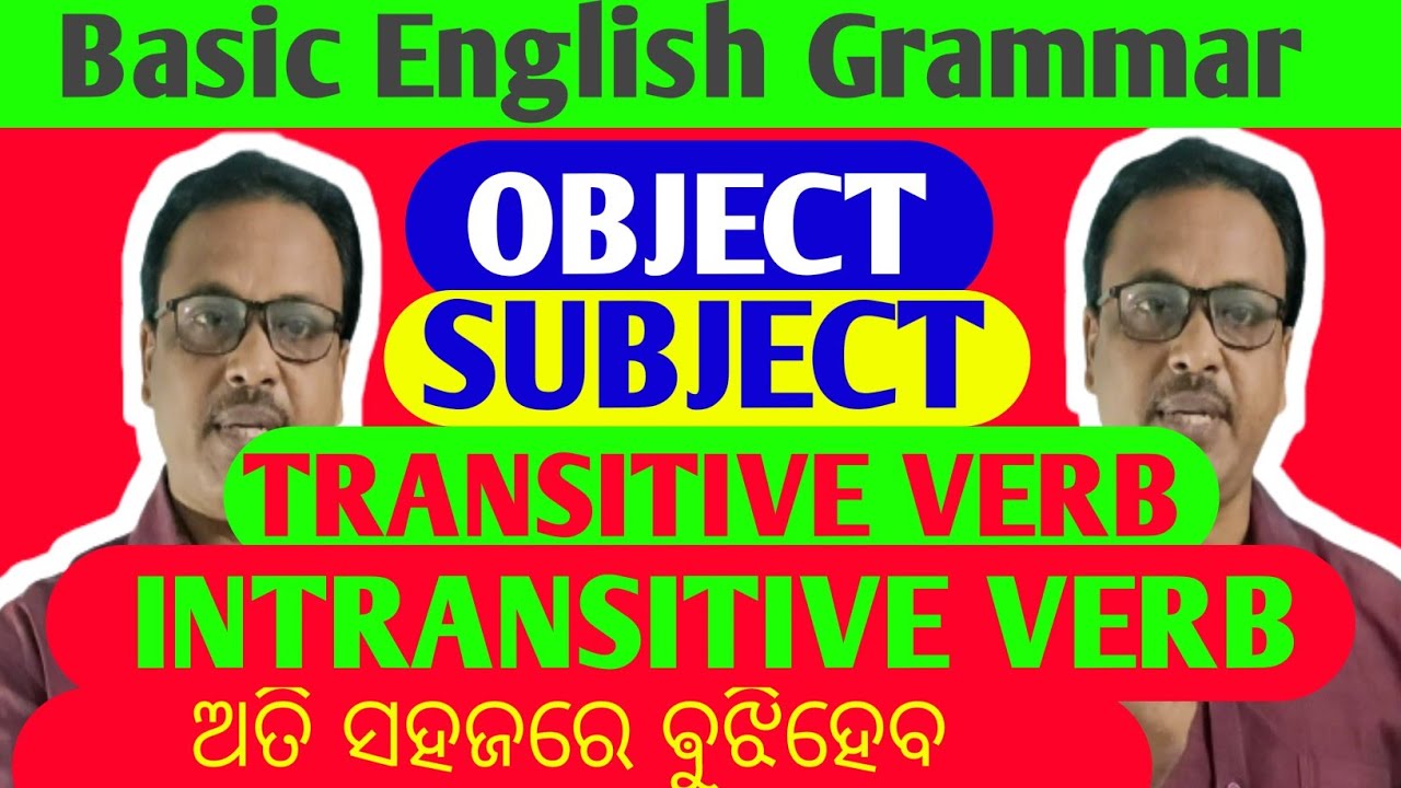 subject, object, transitive verb, intransitive verb |basic english grammar |in odia |