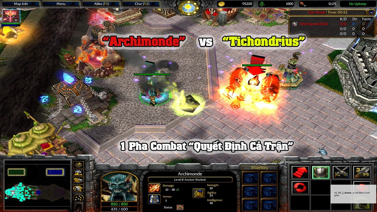 Tichondrius vs Archimonde &ndash; 1 Pha Combat Quyết Định Cả Trận đấu.