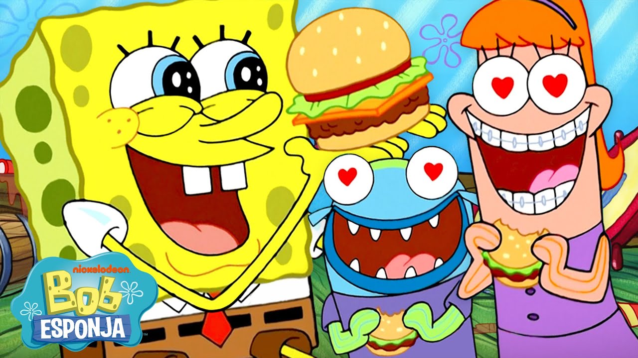 Bob Esponja | ¡Todos los Krabby Patty de las temporadas 4, 5 y 6! 🍔 | Compilación | Español