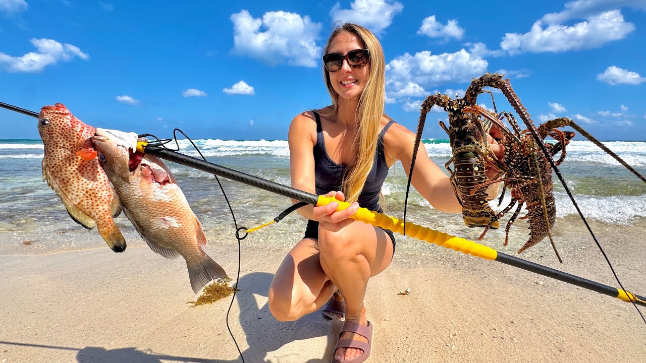 Island Adventure Spearfishing in Crystal Clear Water! Catch, Clean & Cook