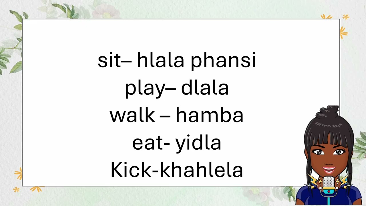 Grade 3 Isizulu words Term 1  verbsizenzo