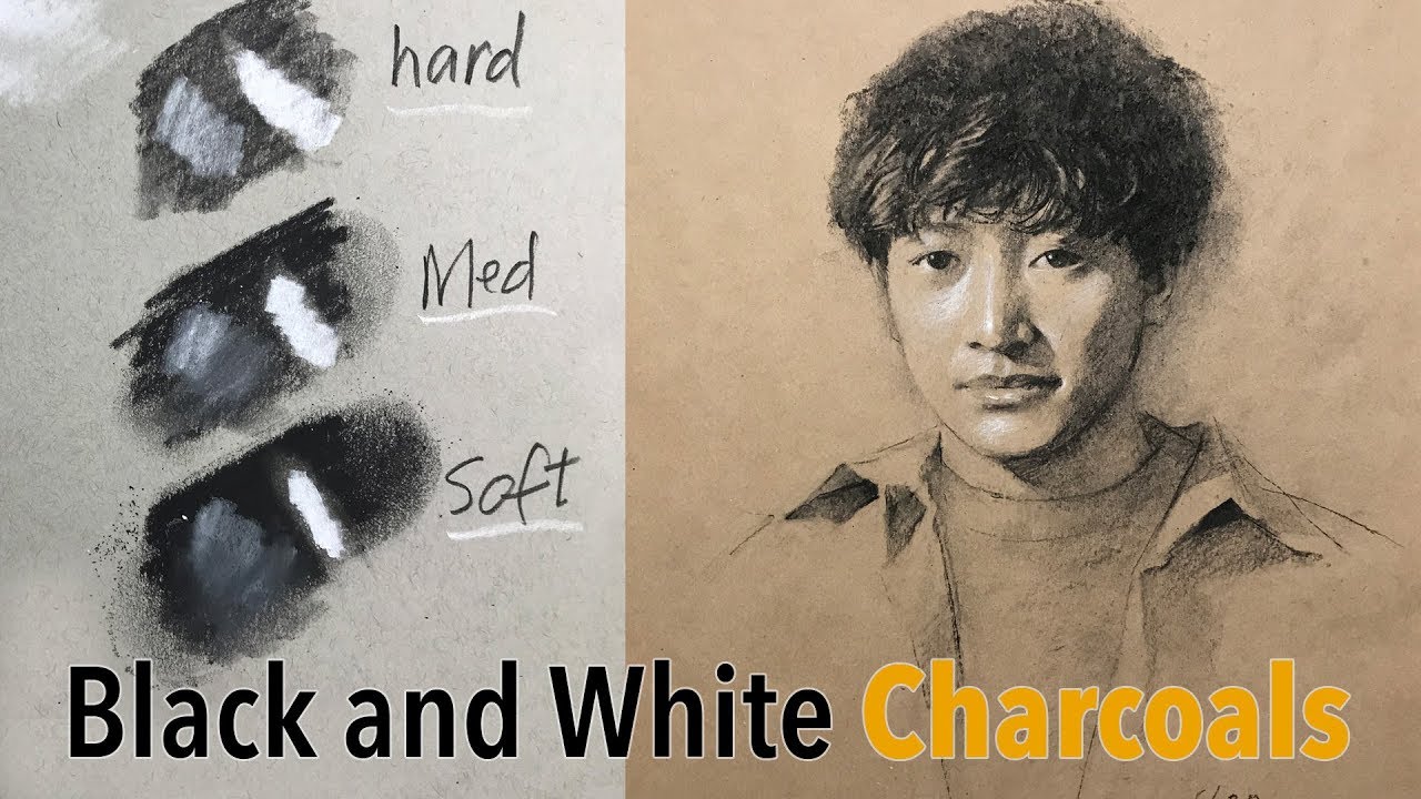 Basics #82 - How to use White Charcoal in a Charcoal Drawing on Toned Paper