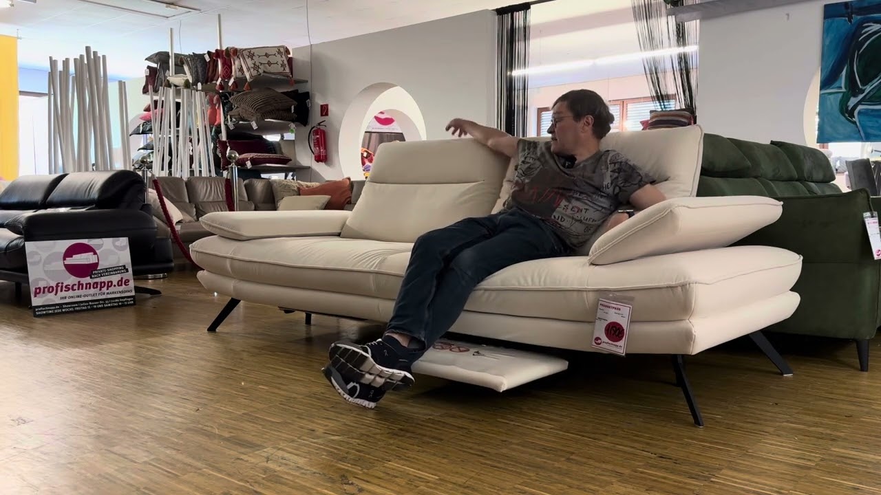 Hukla Pure 22075 Megasofa mit 2 elektrischen Fussklappen Mikrofaser: taugt das was by profischnapp