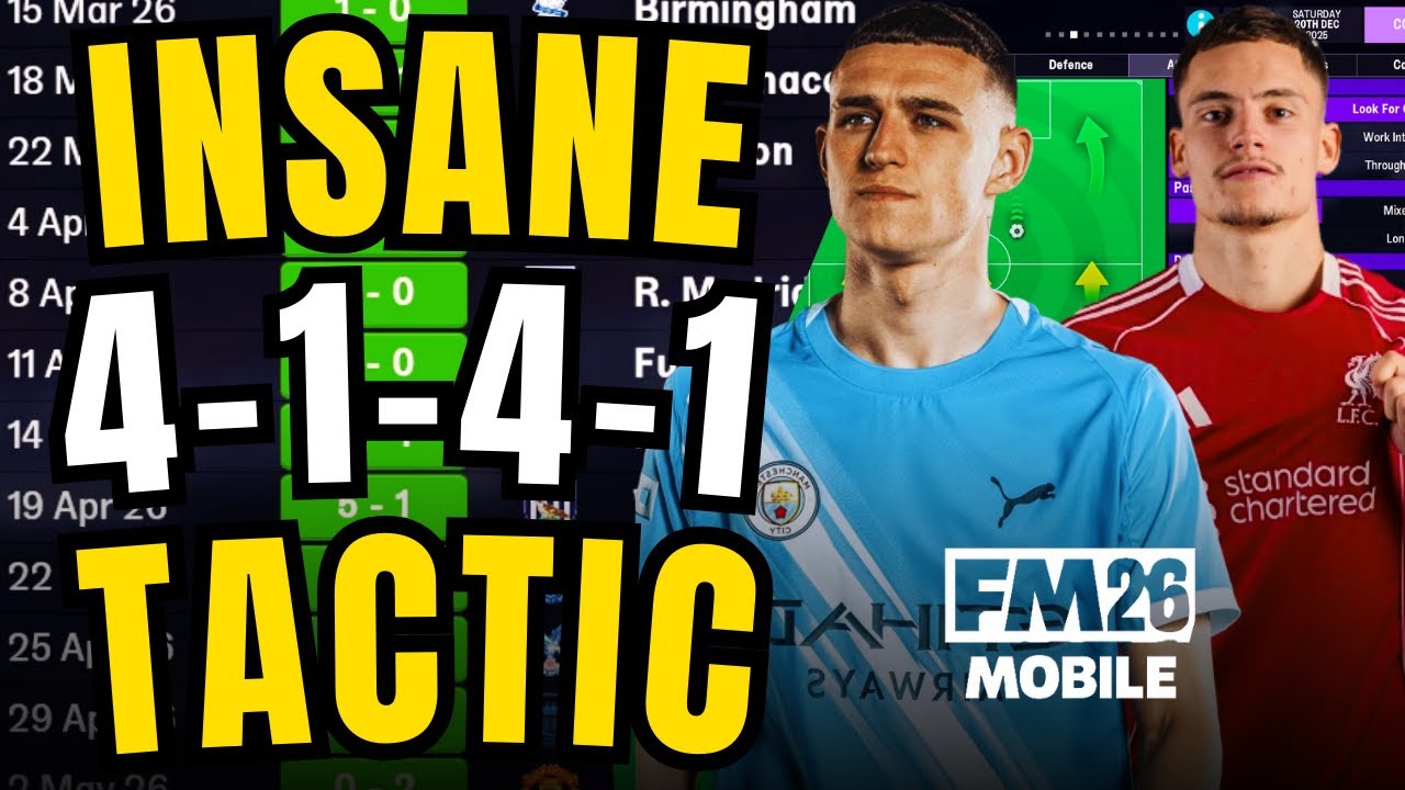 Эта тактика 4-1-4-1 доминирует над любой командой в FM26 Mobile!