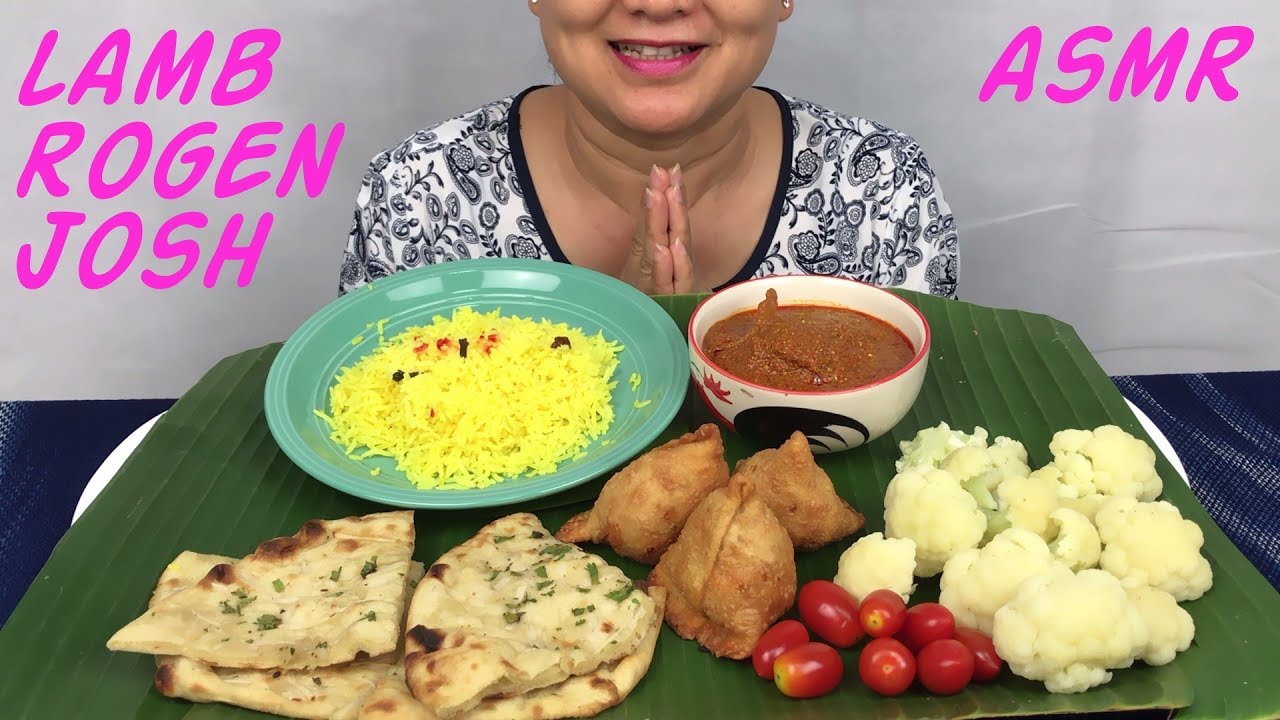 ASMR Lamb Rogen Josh | मेमने रोगन जोश | Eating Sounds | Light Whispers | Nana Eats
