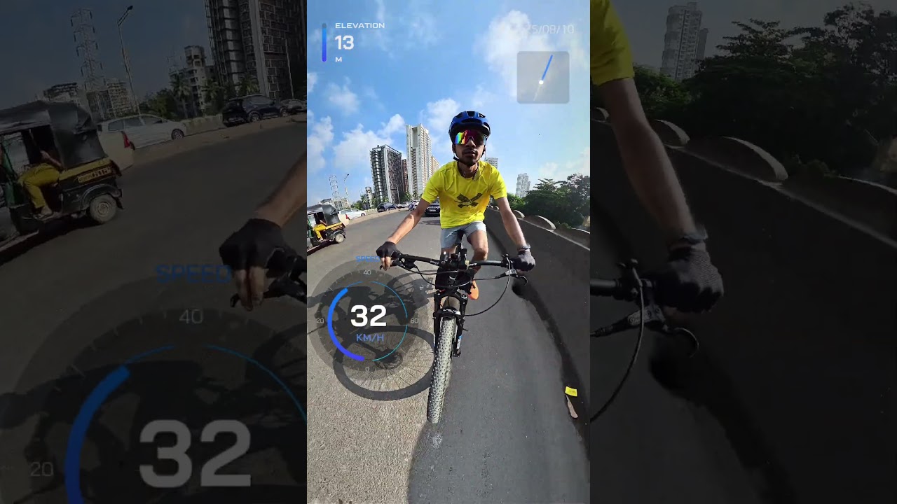 Cycling over flyover in full josh ! 