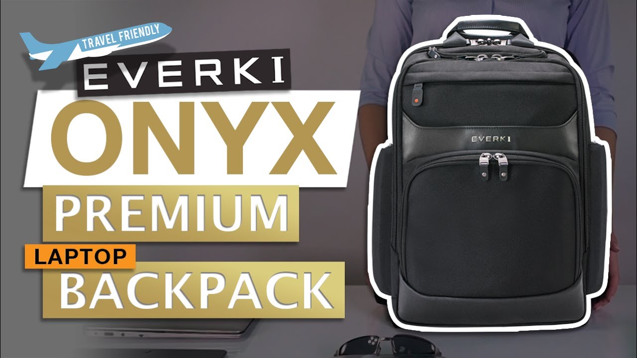 EVERKI Onyx Premium Business Executive 15.6/17.3 Laptop Backpack, Travel Friendly (EKP132/EKP132S17)