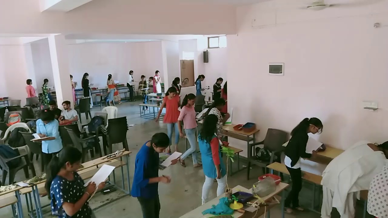 Students writing agriculture model practical exam