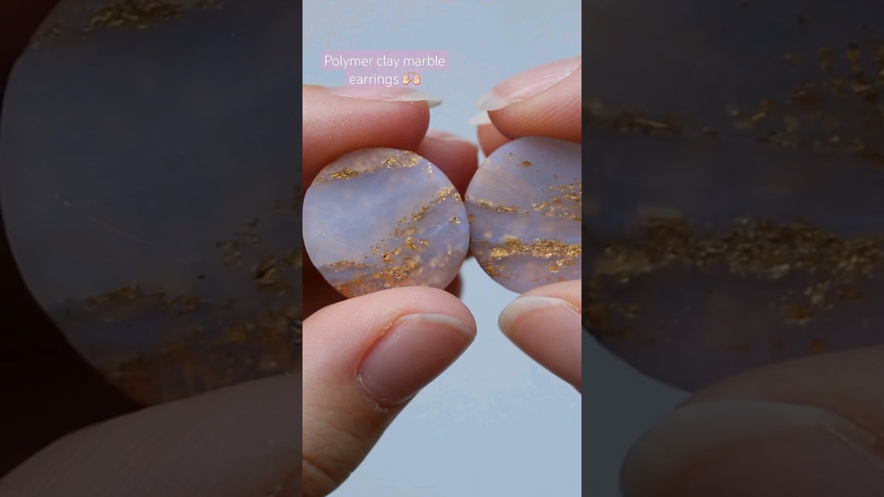 polymer clay marble earrings tutorial (short version)