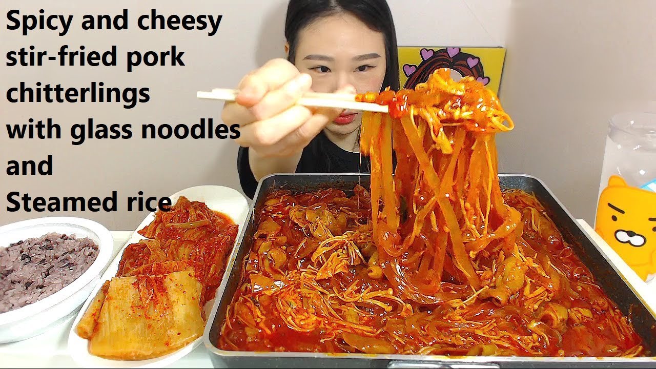 곱창당면볶음 밥비벼 먹방 Mukbang eating show 180709