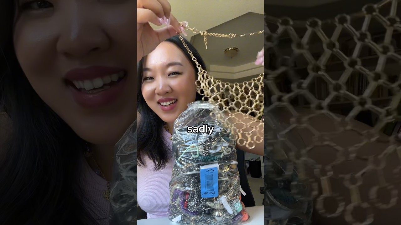 OPENING a $25 THRIFTED jewelry MYSTERY bag!! 🤯 #thrifted #thrifthaul #thrifting #jewelry #jewellery