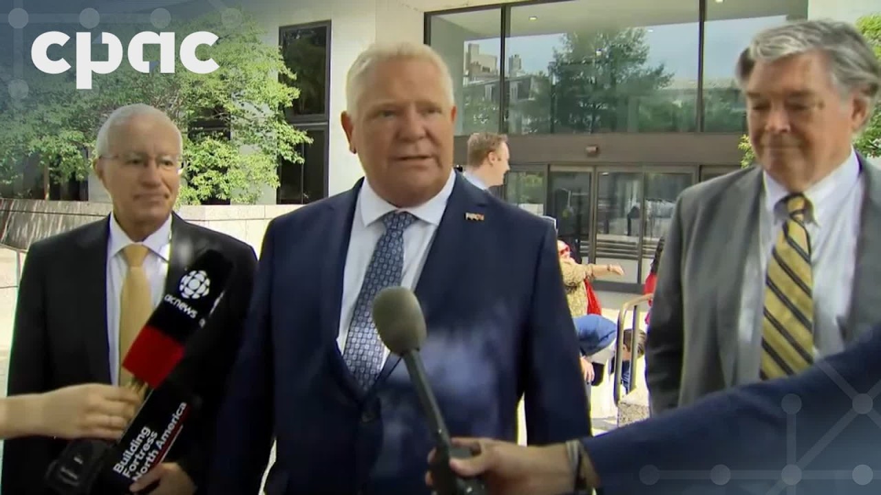 Ontario Premier Doug Ford speaks with reporters in Washington, D.C. &ndash; June 9, 2026