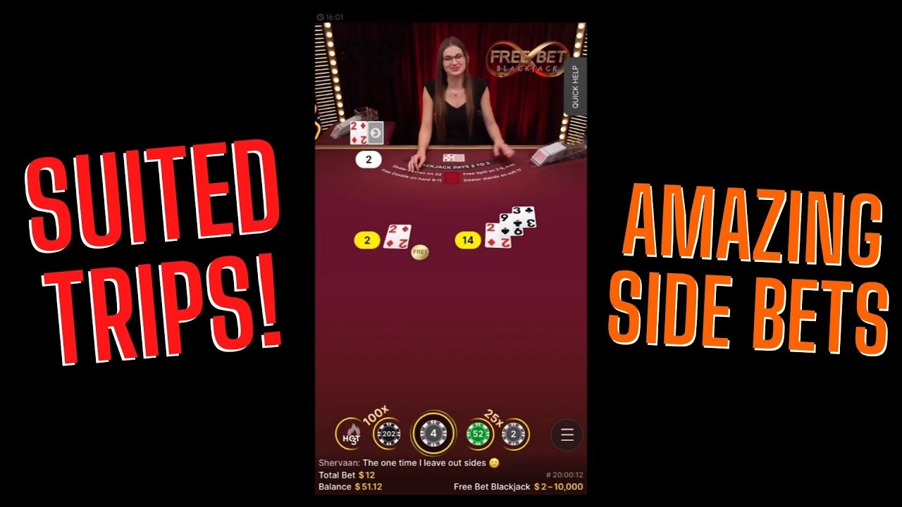 SUITED THREE OF A KIND - TRIPS WITH MOBILE BLACKJACK ON THE GO