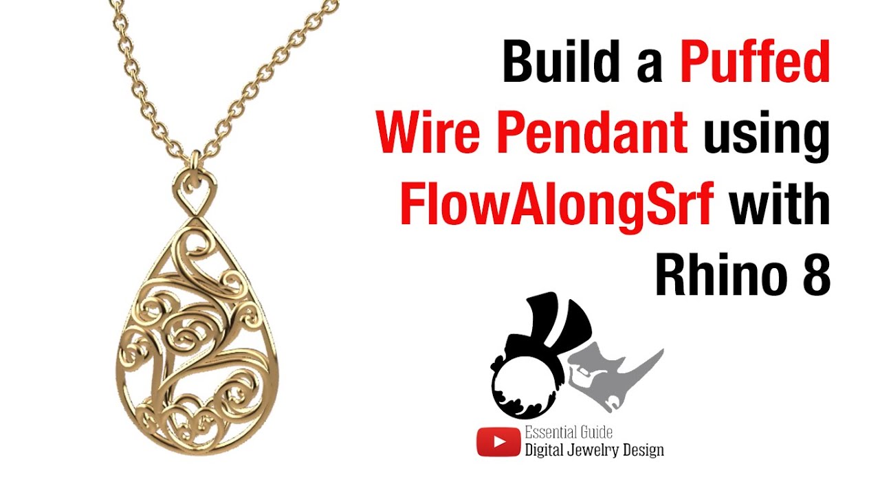 Puffed Wire Pendant with FlowAlongSrf tool in Rhino 8.0