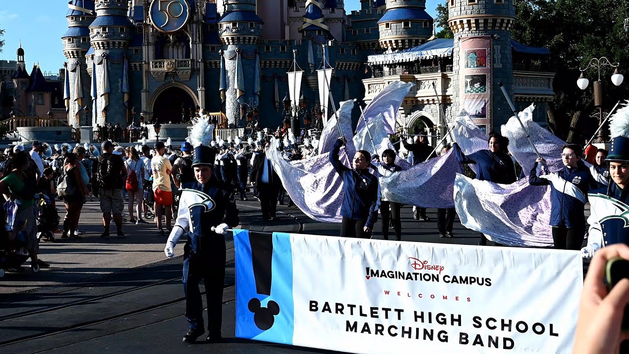 Bartlett High School Marching Hawks perform at The Magic Kingdom Disney World, March 30, 2023
