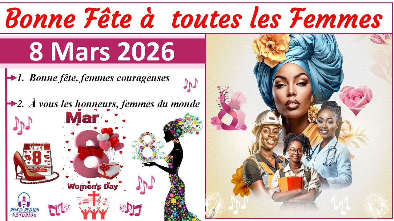 🎶🌸✨ Bonne F&ecirc;te &agrave; toutes les Femmes &ndash; 8 Mars 2026 💐🌍 | Hommage aux Femmes 💖👑 #journ&eacute;edelafemme
