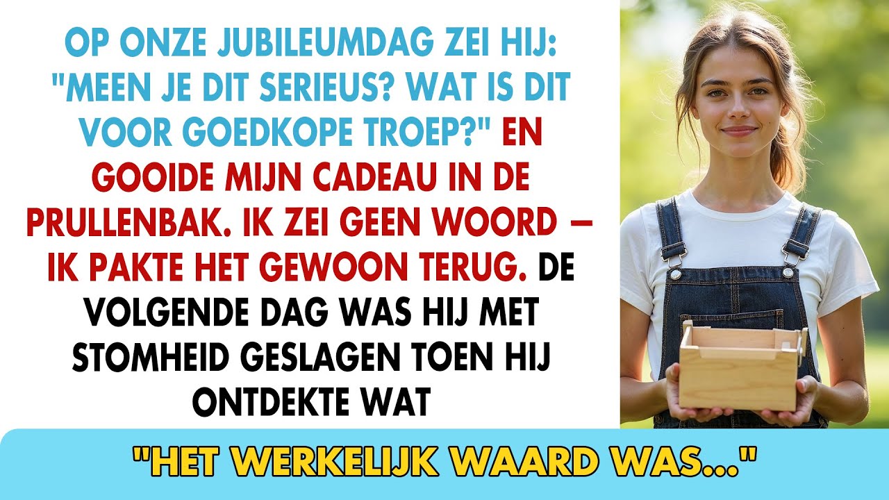 Op ons jubileum gooide hij mijn cadeau weg: "Goedkope troep!" Dat was de laatste druppel.