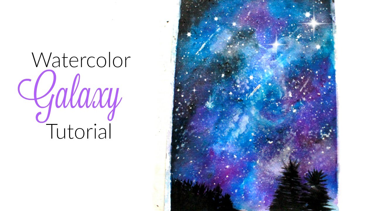 Galaxy Watercolor Painting