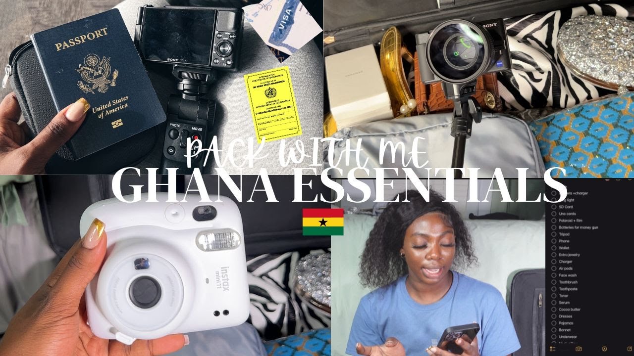PACK WITH ME | Ghana Travel Essentials | Beauty & Content Essentials| uniquelysteph