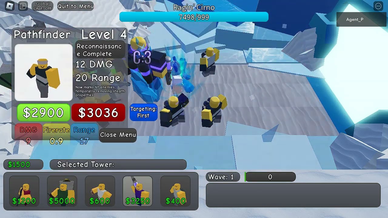 Beating Stage: Cirno Awakens! (After The Towers Nerf) Roblox Budget Pvz