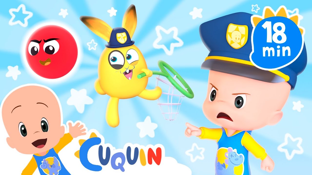 Policía Cuquín y los conejitos | Colitas busca al pollito y más vídeos de Cuquín