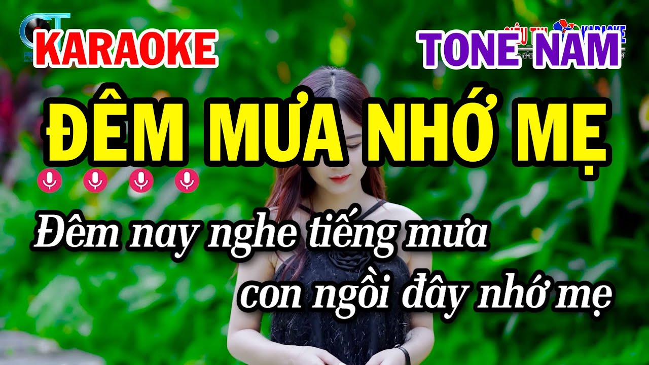 Karaoke Đêm Mưa Nhớ Mẹ Tone Nam ( Cm ) Nhạc Sống Beat Mới Dễ Hát || Siêu Thị Karaoke