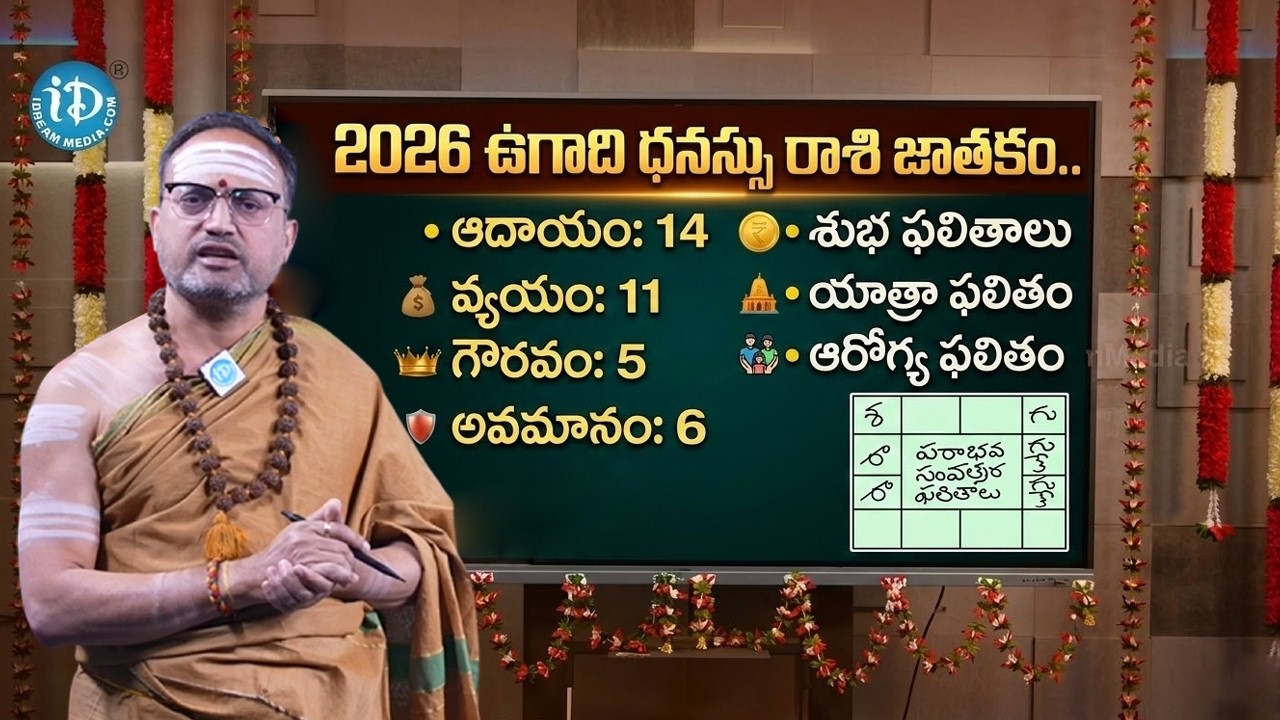 Ugadi 2025 -26 Dhanassu Rashi Phalalu | Sagittarius Horoscope 2025 Ugadi Nandibhatla Srihari Sharma