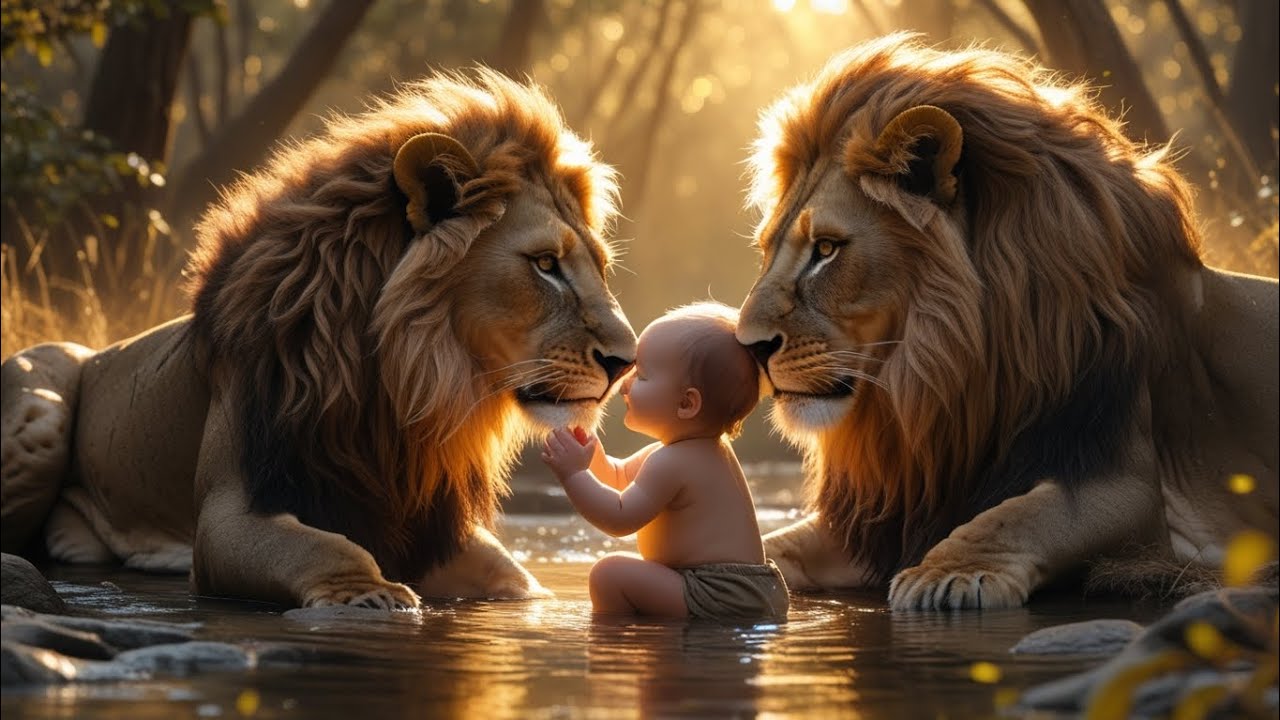 Miracle Rescue: Baby Saved From Majestic Lion in Shocking Twist! 🦁👶