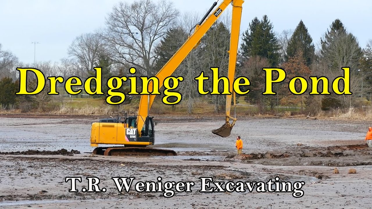 Dredging Spooky Brook pond at Colonial Park.