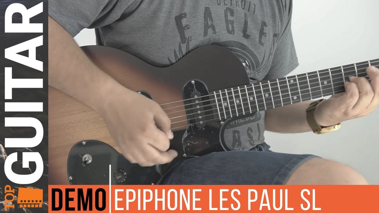 Epiphone Les Paul SL - entry level budet guitar | demo sound, review (no talking)