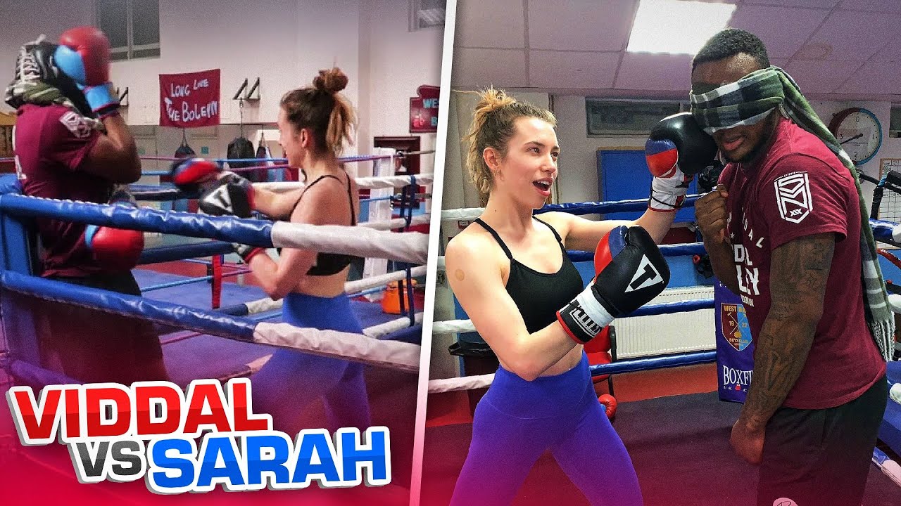 *BLINDFOLDED!* SPARRING Vs Sarah Close!