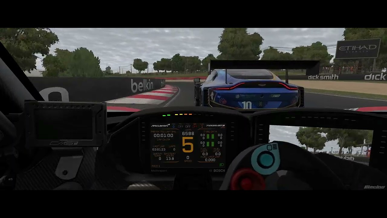 Top Split GT3 at Bathurst Cockpit ASMR on iRacing — pure racing audio, no commentary.